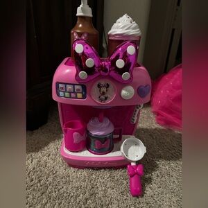 Disney Jr. Minnie Mouse Rise and Shine Bowrista Set 10" Play Espresso Machine